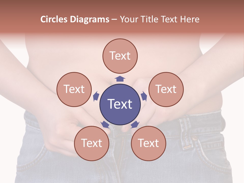 Navel Getting Dressed Cellulite PowerPoint Template