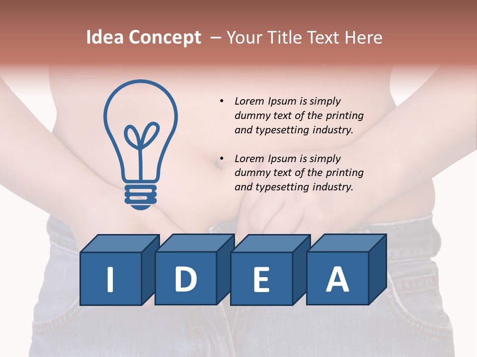 Navel Getting Dressed Cellulite PowerPoint Template