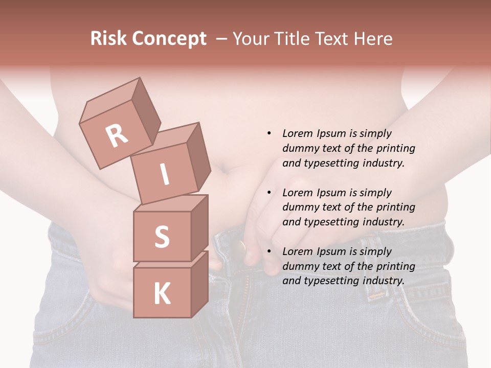 Navel Getting Dressed Cellulite PowerPoint Template