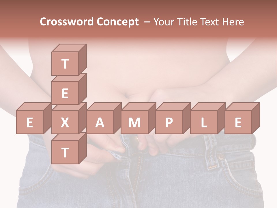 Navel Getting Dressed Cellulite PowerPoint Template