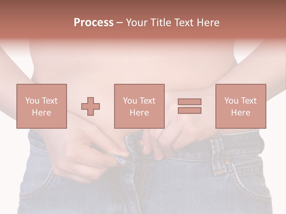 Navel Getting Dressed Cellulite PowerPoint Template