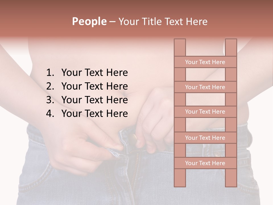 Navel Getting Dressed Cellulite PowerPoint Template