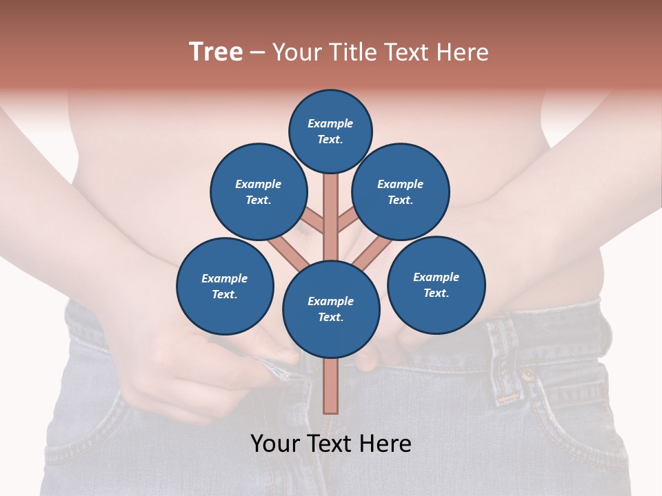 Navel Getting Dressed Cellulite PowerPoint Template