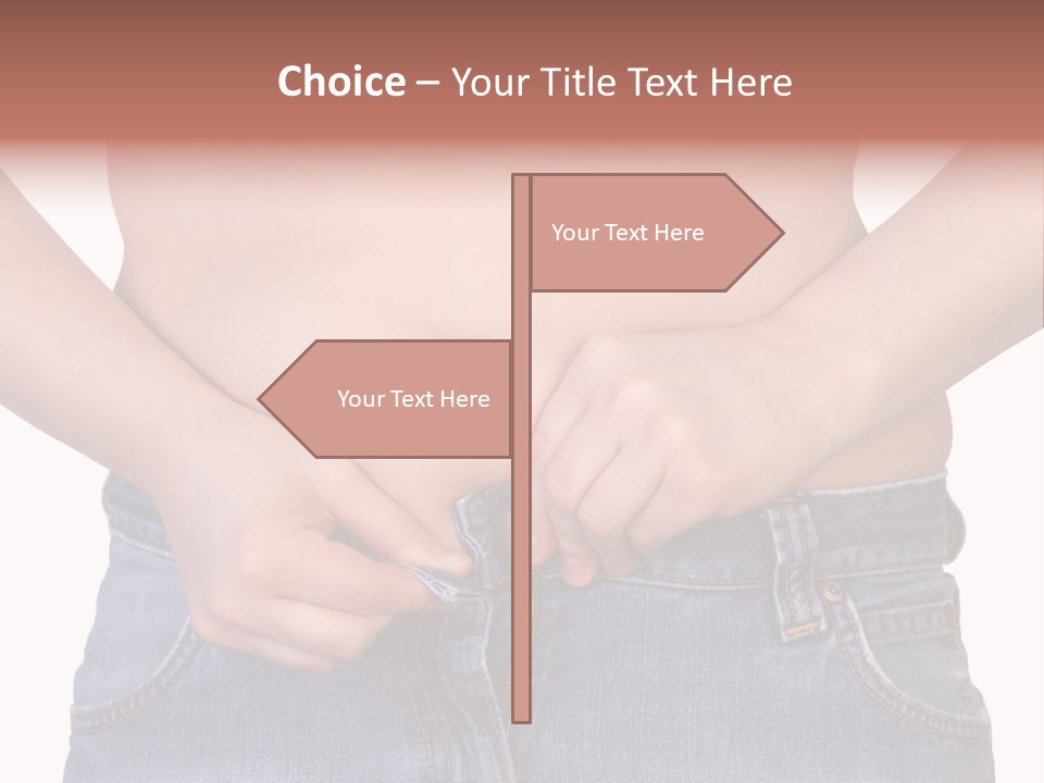 Navel Getting Dressed Cellulite PowerPoint Template