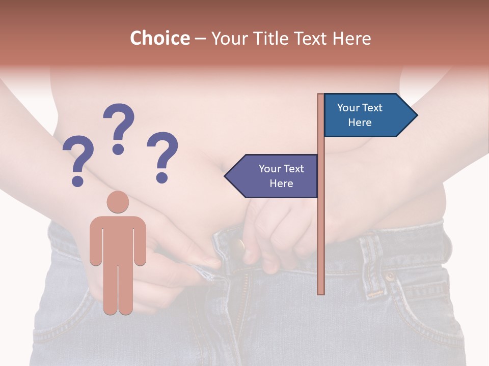 Navel Getting Dressed Cellulite PowerPoint Template