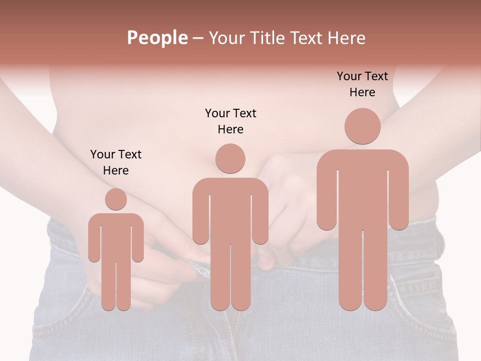 Navel Getting Dressed Cellulite PowerPoint Template