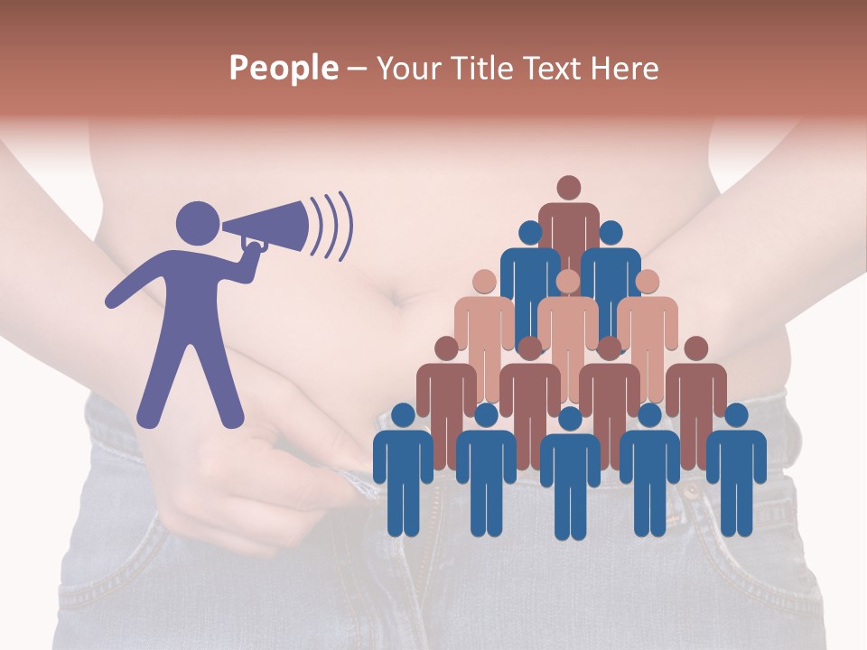 Navel Getting Dressed Cellulite PowerPoint Template