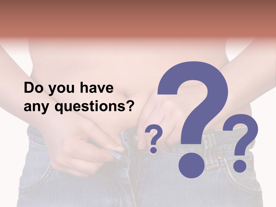 Navel Getting Dressed Cellulite PowerPoint Template