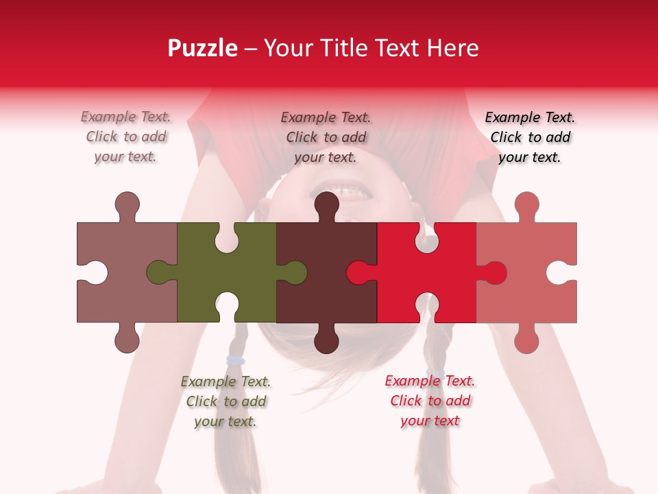 A Little Girl Doing A Handstand On Her Head PowerPoint Template