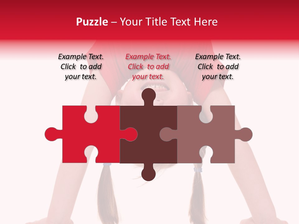 A Little Girl Doing A Handstand On Her Head PowerPoint Template