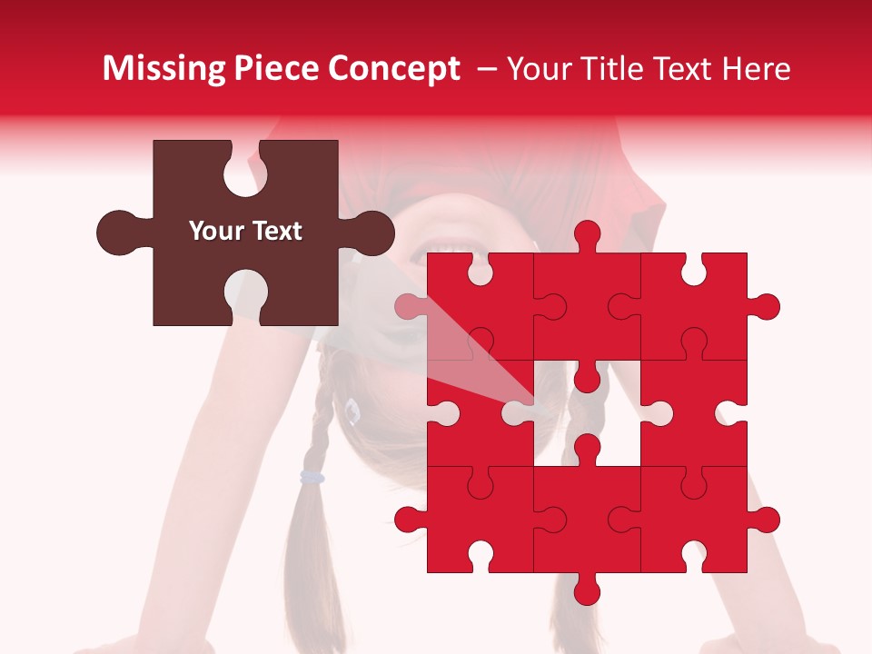 A Little Girl Doing A Handstand On Her Head PowerPoint Template