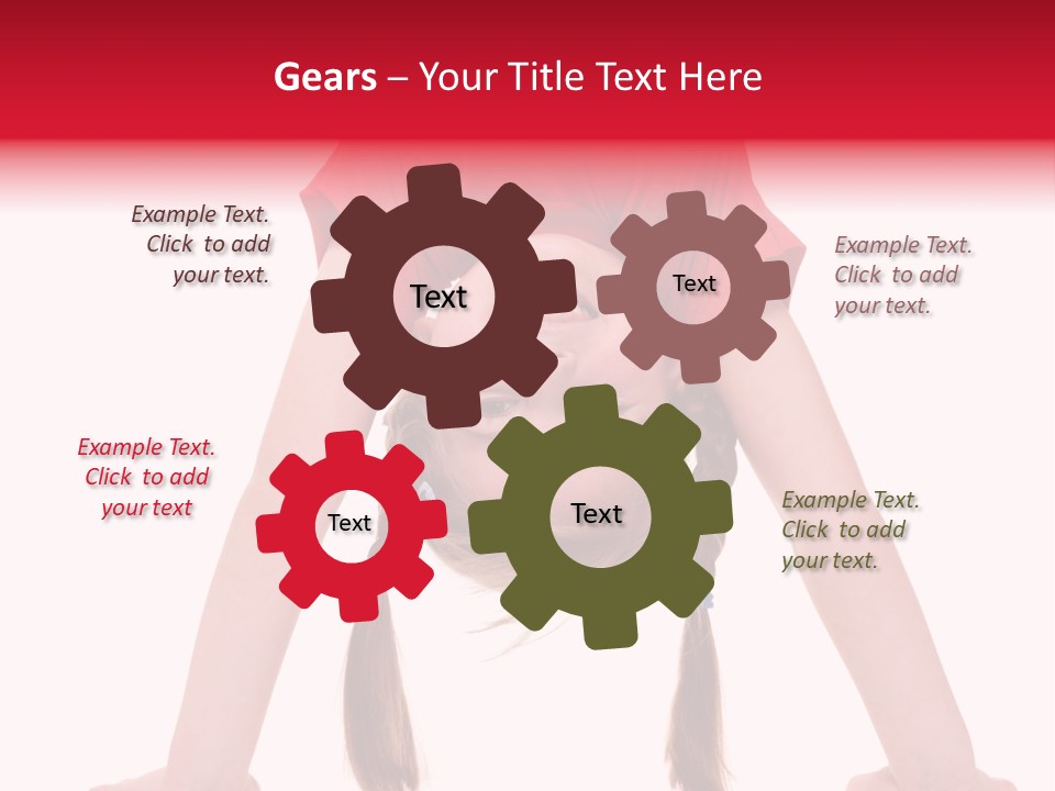 A Little Girl Doing A Handstand On Her Head PowerPoint Template