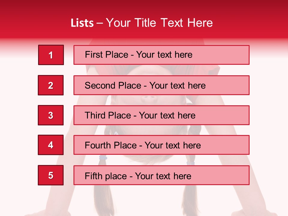 A Little Girl Doing A Handstand On Her Head PowerPoint Template