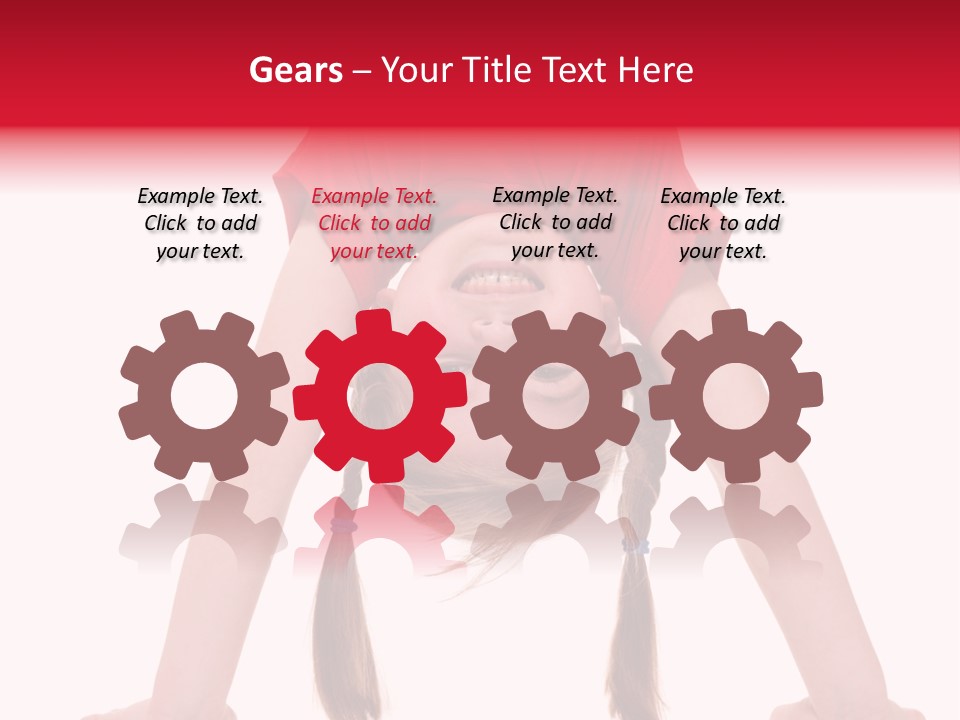 A Little Girl Doing A Handstand On Her Head PowerPoint Template