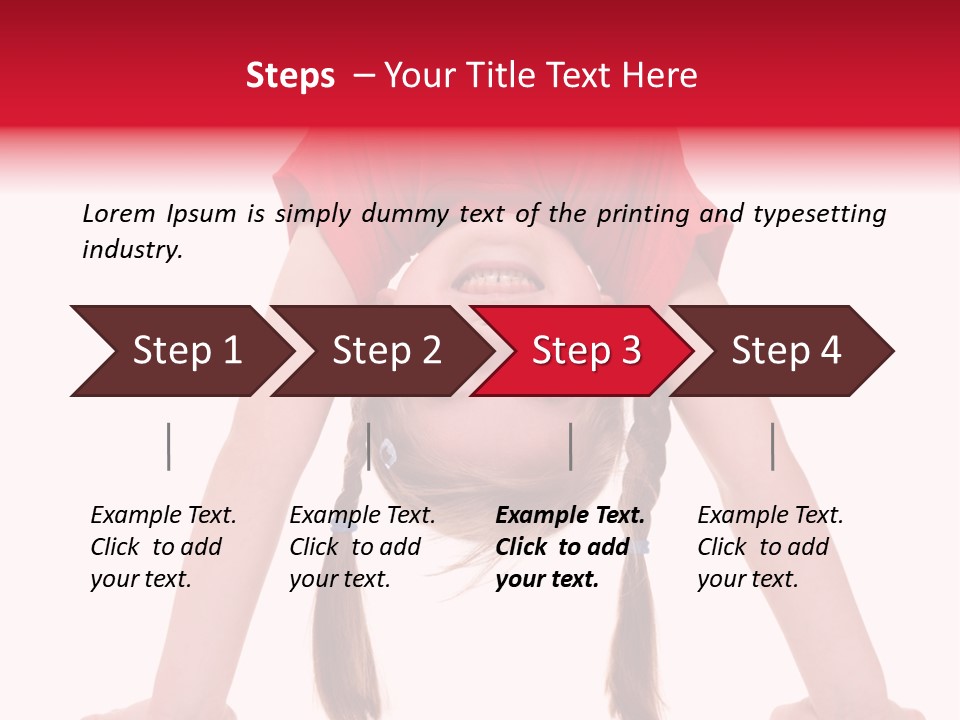 A Little Girl Doing A Handstand On Her Head PowerPoint Template