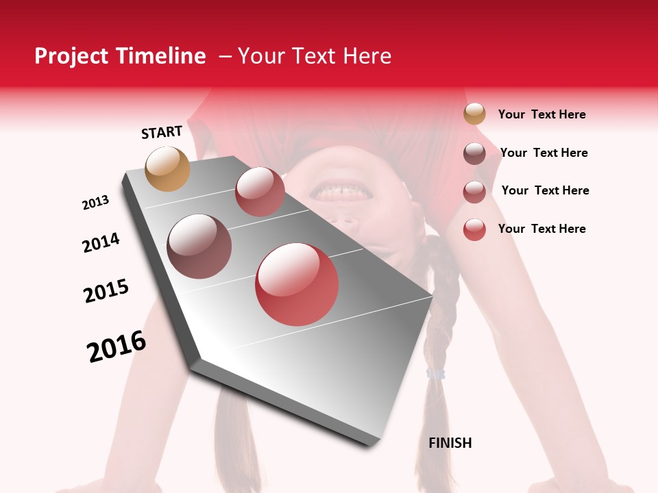 A Little Girl Doing A Handstand On Her Head PowerPoint Template