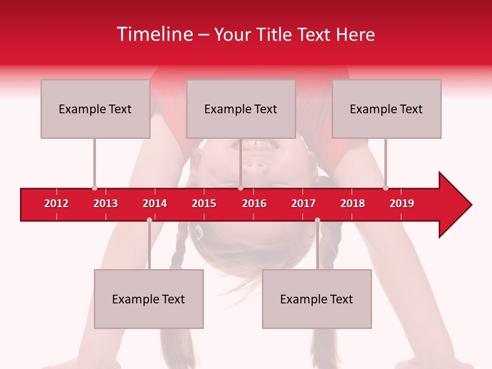 A Little Girl Doing A Handstand On Her Head PowerPoint Template