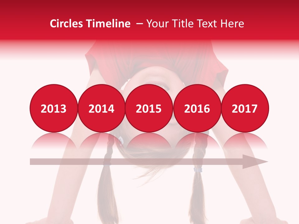 A Little Girl Doing A Handstand On Her Head PowerPoint Template