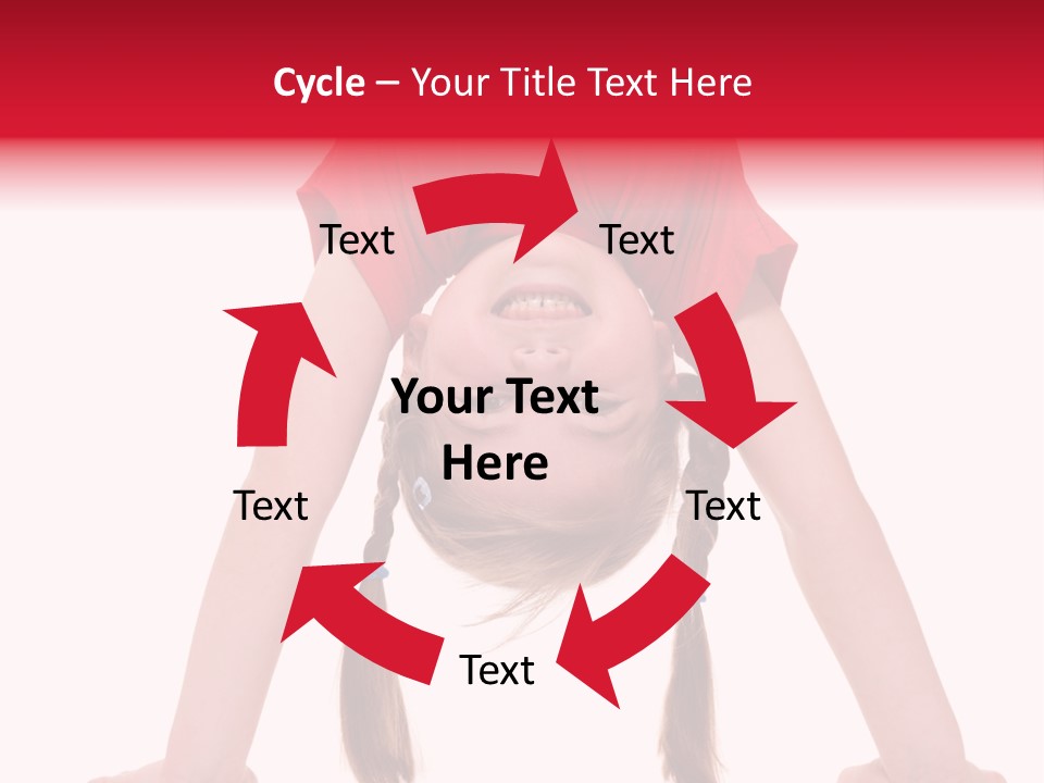 A Little Girl Doing A Handstand On Her Head PowerPoint Template