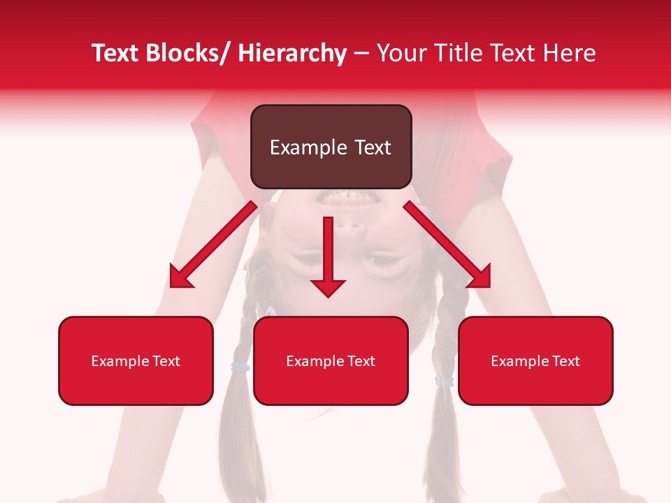 A Little Girl Doing A Handstand On Her Head PowerPoint Template