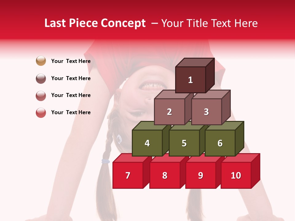A Little Girl Doing A Handstand On Her Head PowerPoint Template
