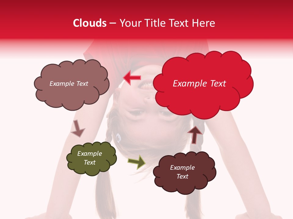 A Little Girl Doing A Handstand On Her Head PowerPoint Template