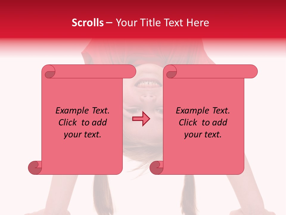A Little Girl Doing A Handstand On Her Head PowerPoint Template