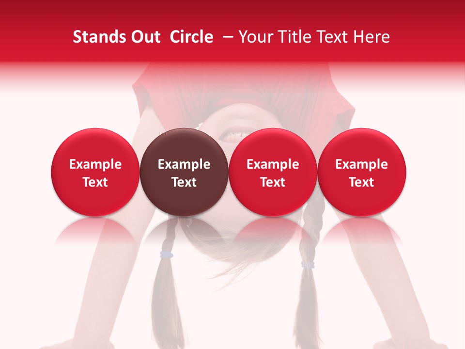 A Little Girl Doing A Handstand On Her Head PowerPoint Template