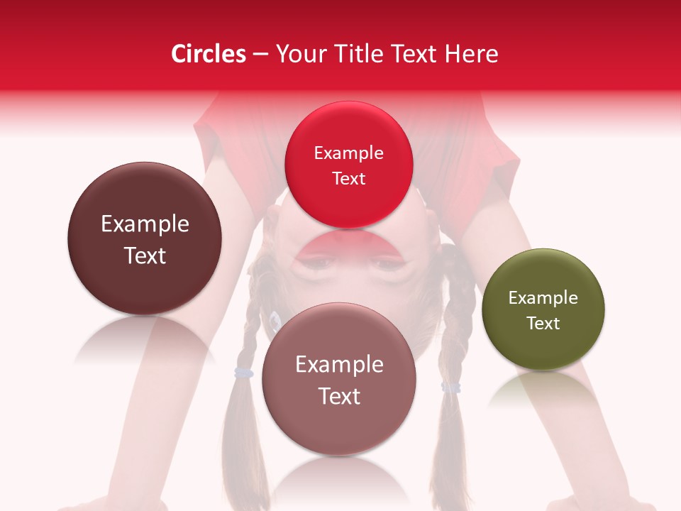 A Little Girl Doing A Handstand On Her Head PowerPoint Template