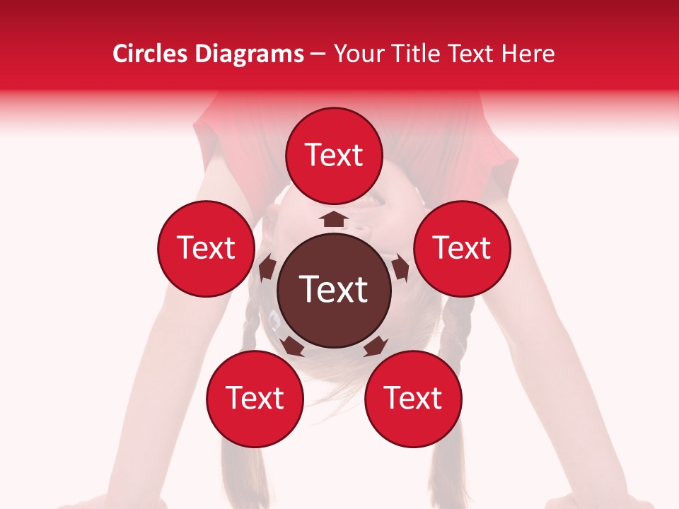 A Little Girl Doing A Handstand On Her Head PowerPoint Template