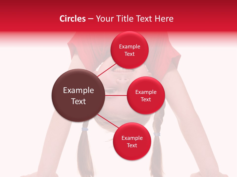 A Little Girl Doing A Handstand On Her Head PowerPoint Template