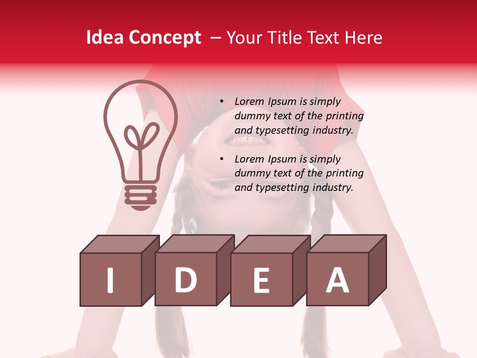 A Little Girl Doing A Handstand On Her Head PowerPoint Template