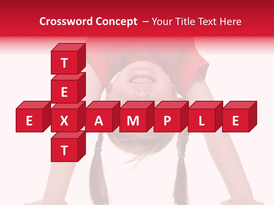 A Little Girl Doing A Handstand On Her Head PowerPoint Template