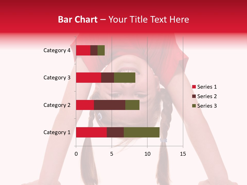 A Little Girl Doing A Handstand On Her Head PowerPoint Template