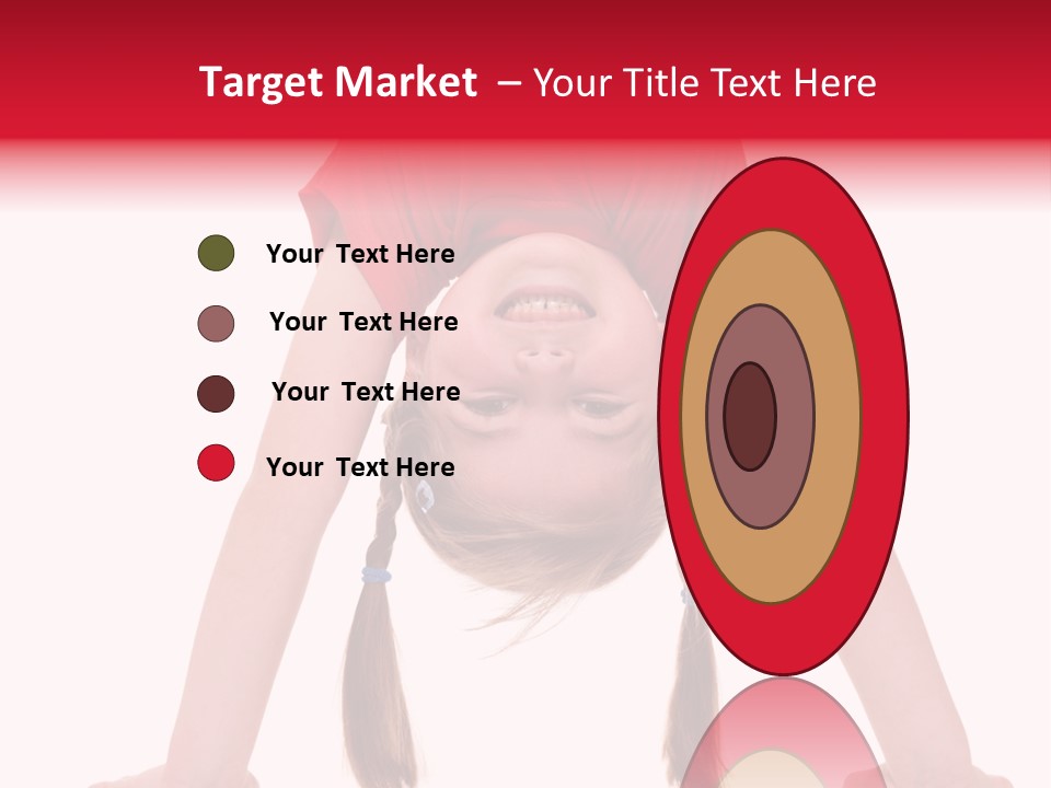 A Little Girl Doing A Handstand On Her Head PowerPoint Template