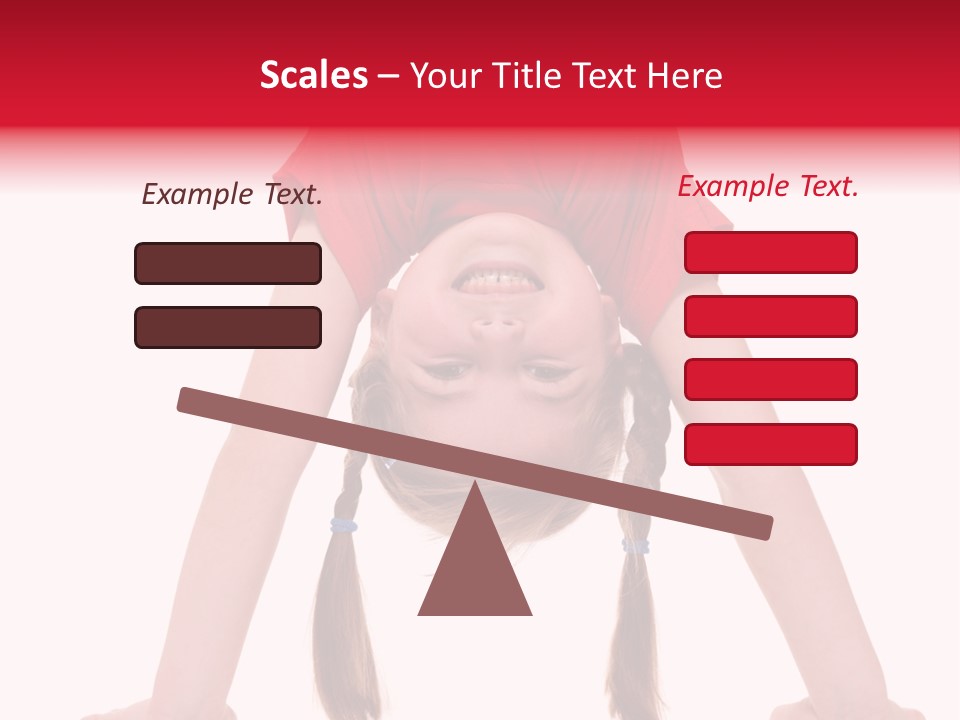 A Little Girl Doing A Handstand On Her Head PowerPoint Template