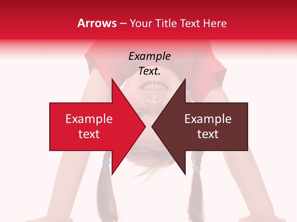 A Little Girl Doing A Handstand On Her Head PowerPoint Template