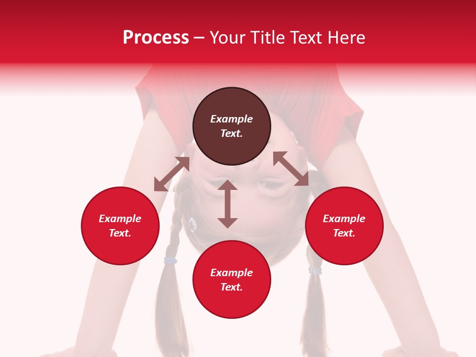 A Little Girl Doing A Handstand On Her Head PowerPoint Template