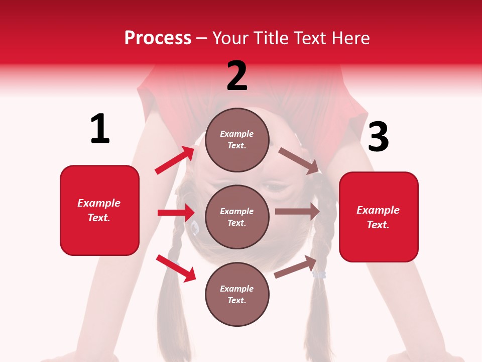 A Little Girl Doing A Handstand On Her Head PowerPoint Template