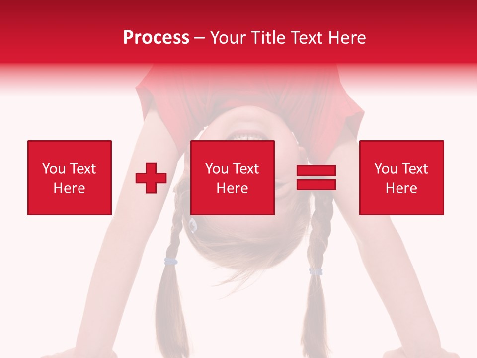 A Little Girl Doing A Handstand On Her Head PowerPoint Template