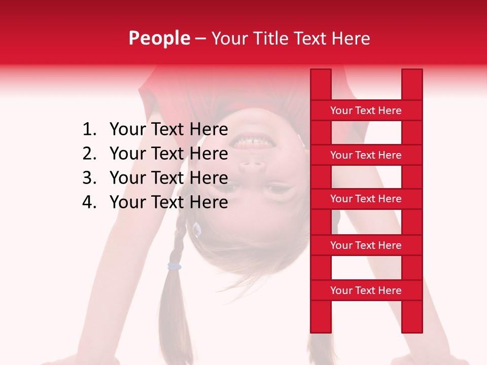 A Little Girl Doing A Handstand On Her Head PowerPoint Template