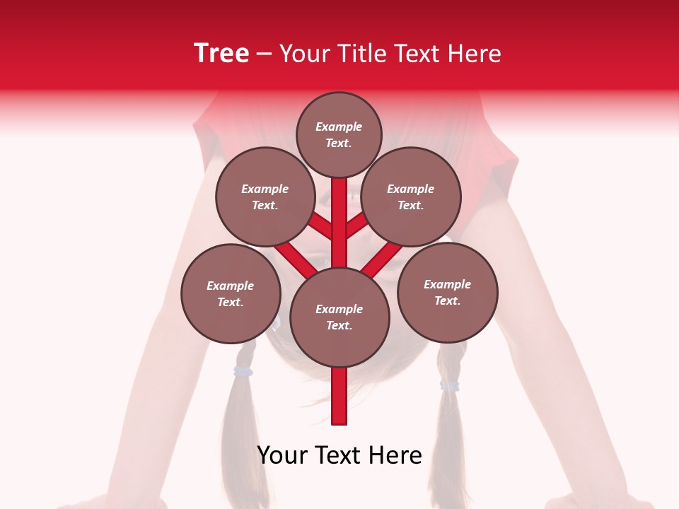 A Little Girl Doing A Handstand On Her Head PowerPoint Template