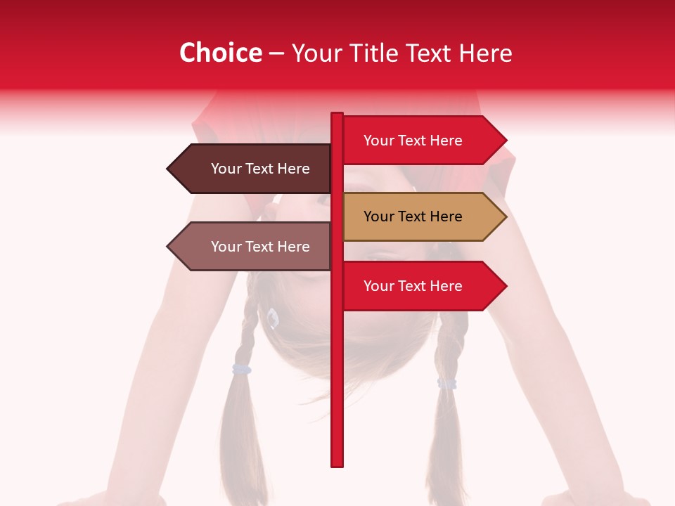 A Little Girl Doing A Handstand On Her Head PowerPoint Template