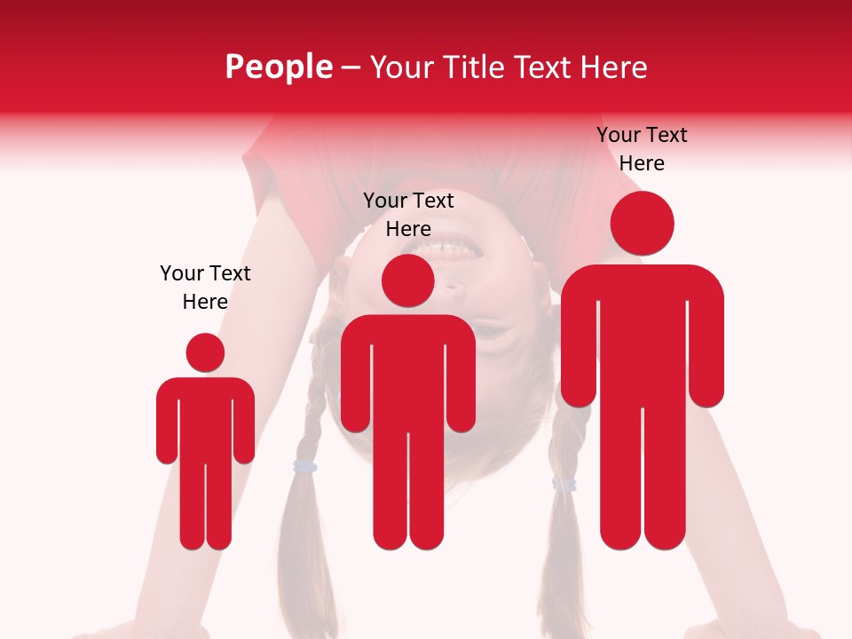 A Little Girl Doing A Handstand On Her Head PowerPoint Template