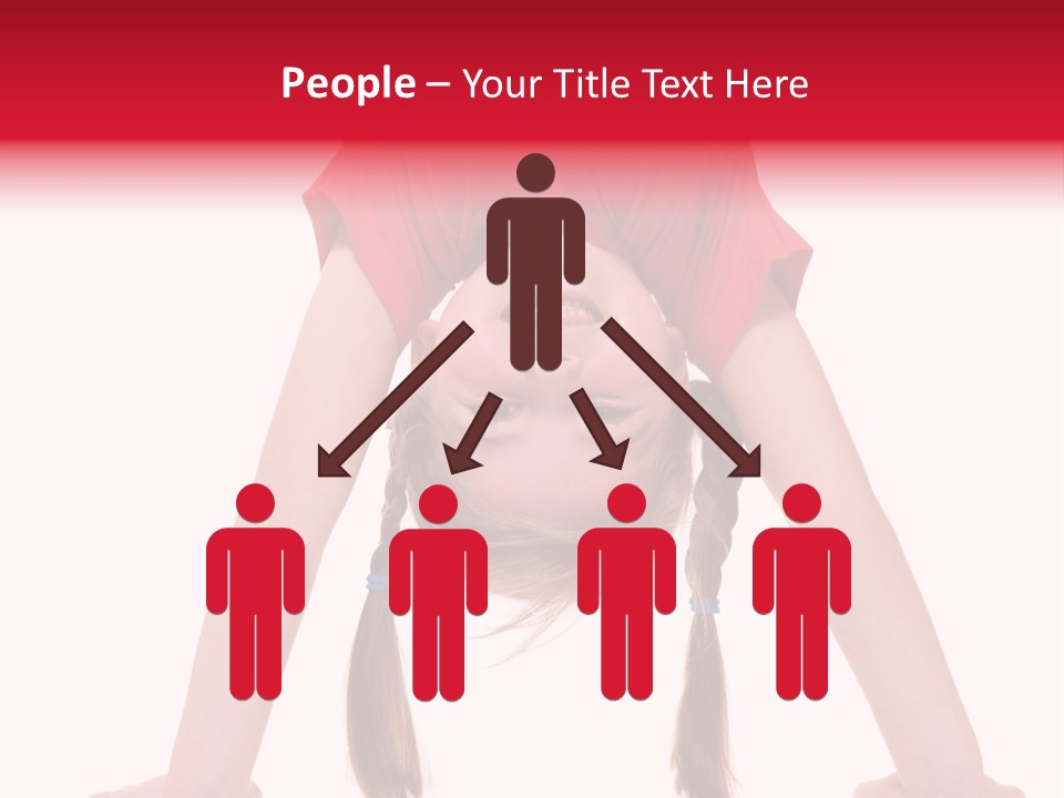 A Little Girl Doing A Handstand On Her Head PowerPoint Template