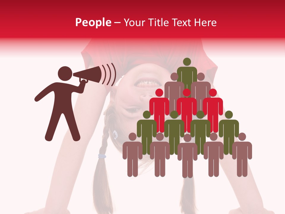 A Little Girl Doing A Handstand On Her Head PowerPoint Template