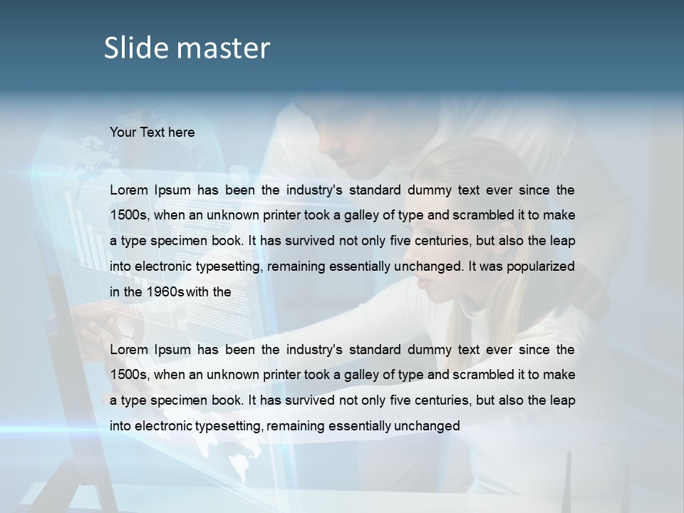 University Blue Screen PowerPoint Template