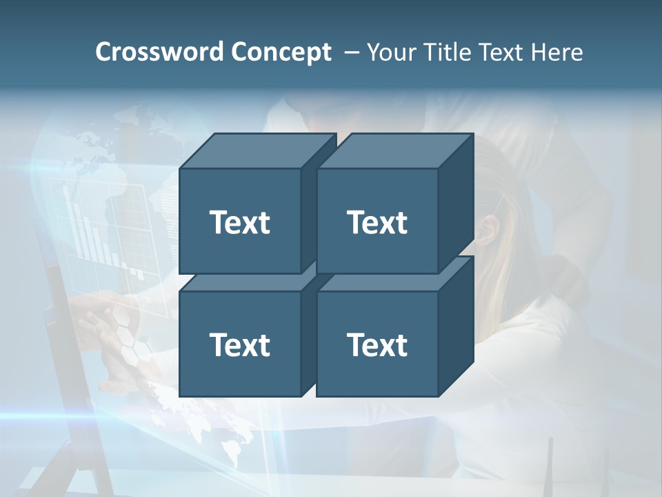 University Blue Screen PowerPoint Template