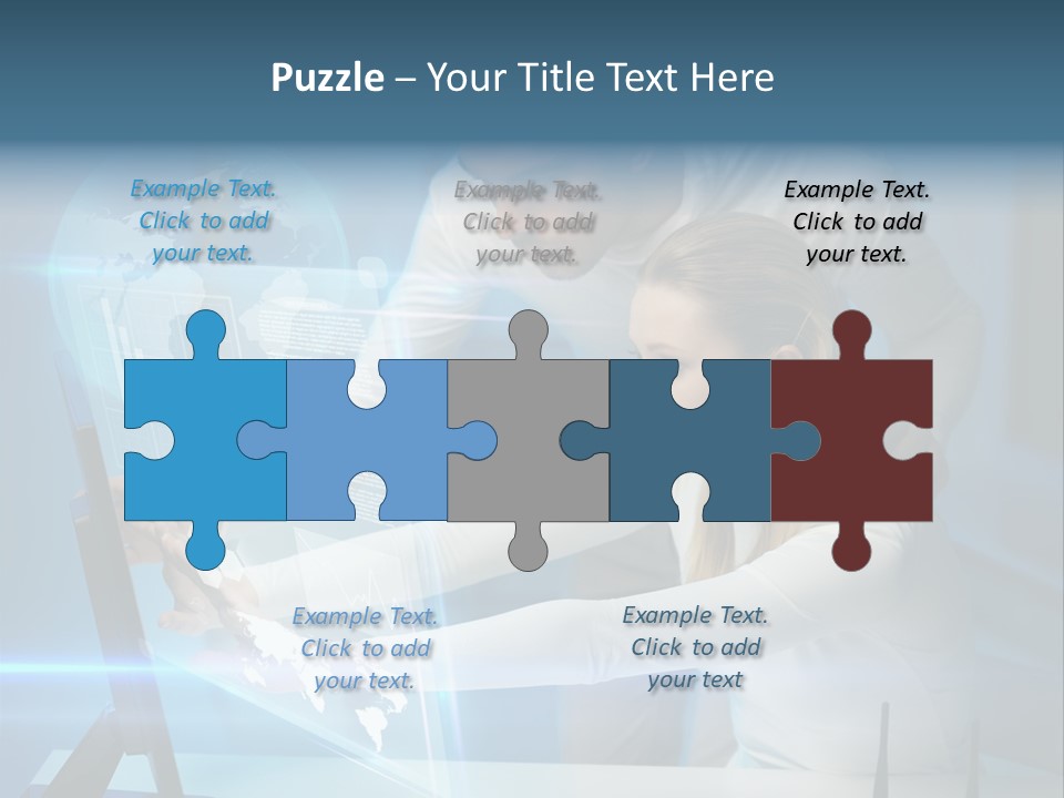 University Blue Screen PowerPoint Template