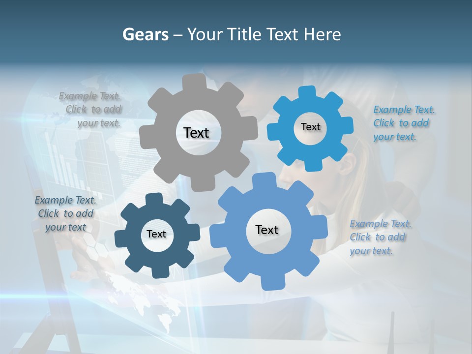 University Blue Screen PowerPoint Template
